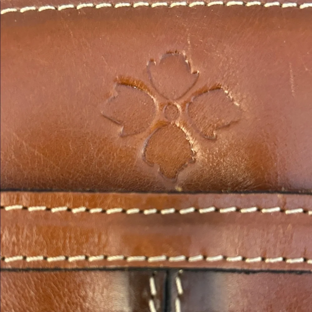 Patricia Nash Classic Cognac Tan Leather Tote Handbag - Picture 10 of 10